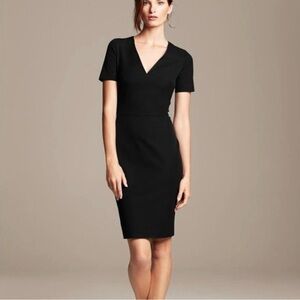 Banana Republic Classic Black Midi Dress